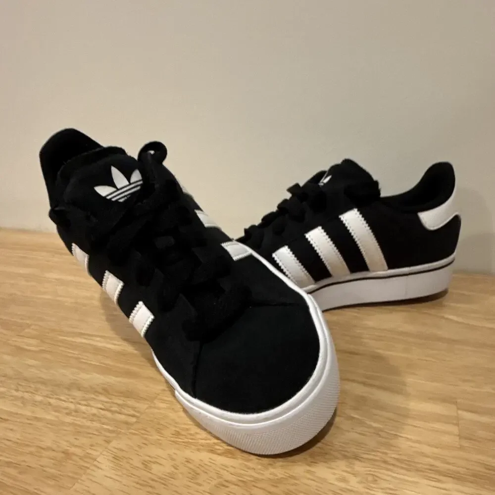 Adidas Campus Kids Black White Sneakers Size 4Y US 4 EU 36 Classic Skate Shoes